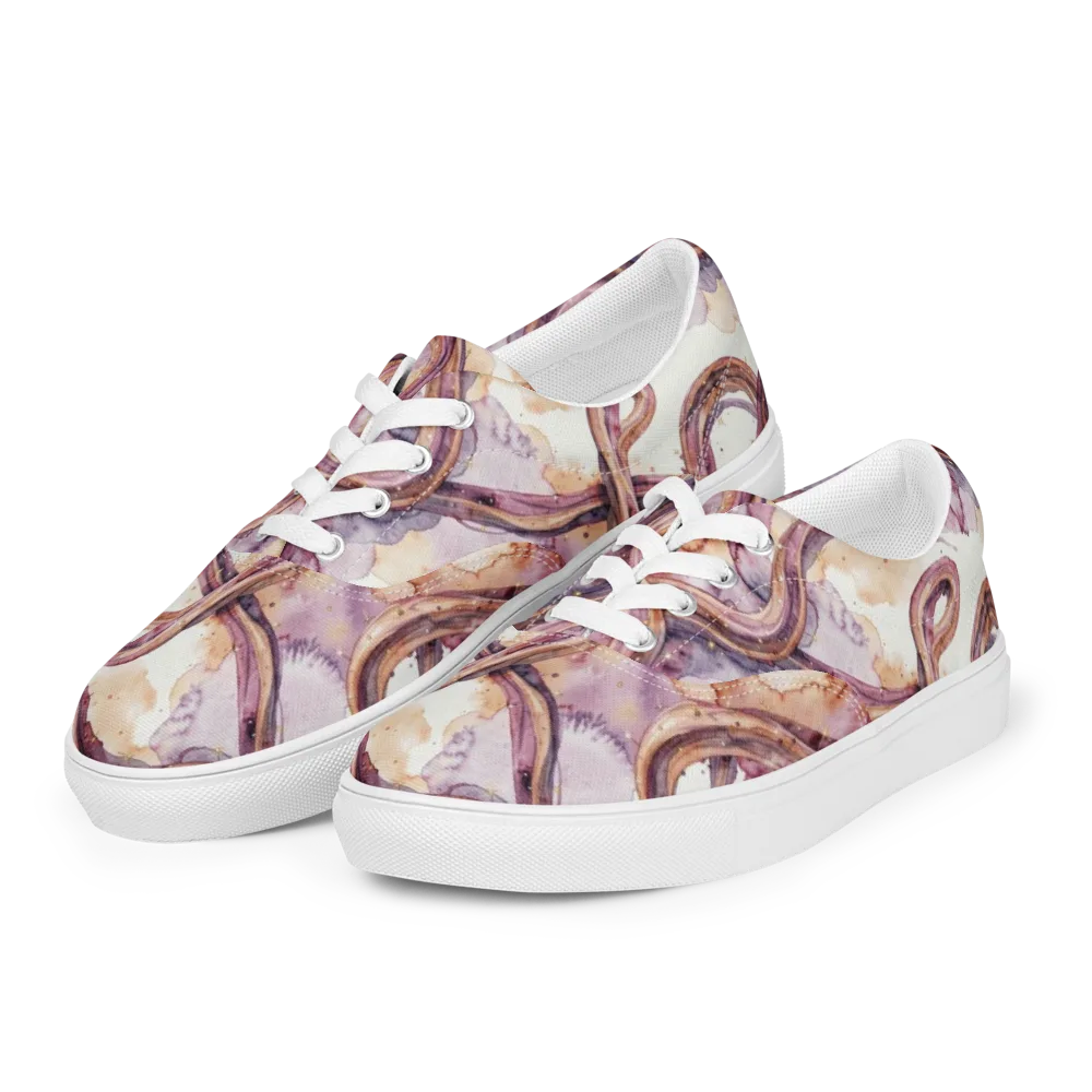 Stardust Swerve on Men's Lace-Up Canvas Shoes — Left Front