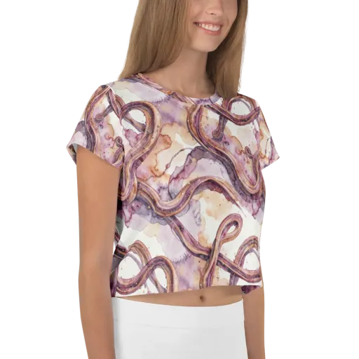 Stardust Swerve on a Crop Tee