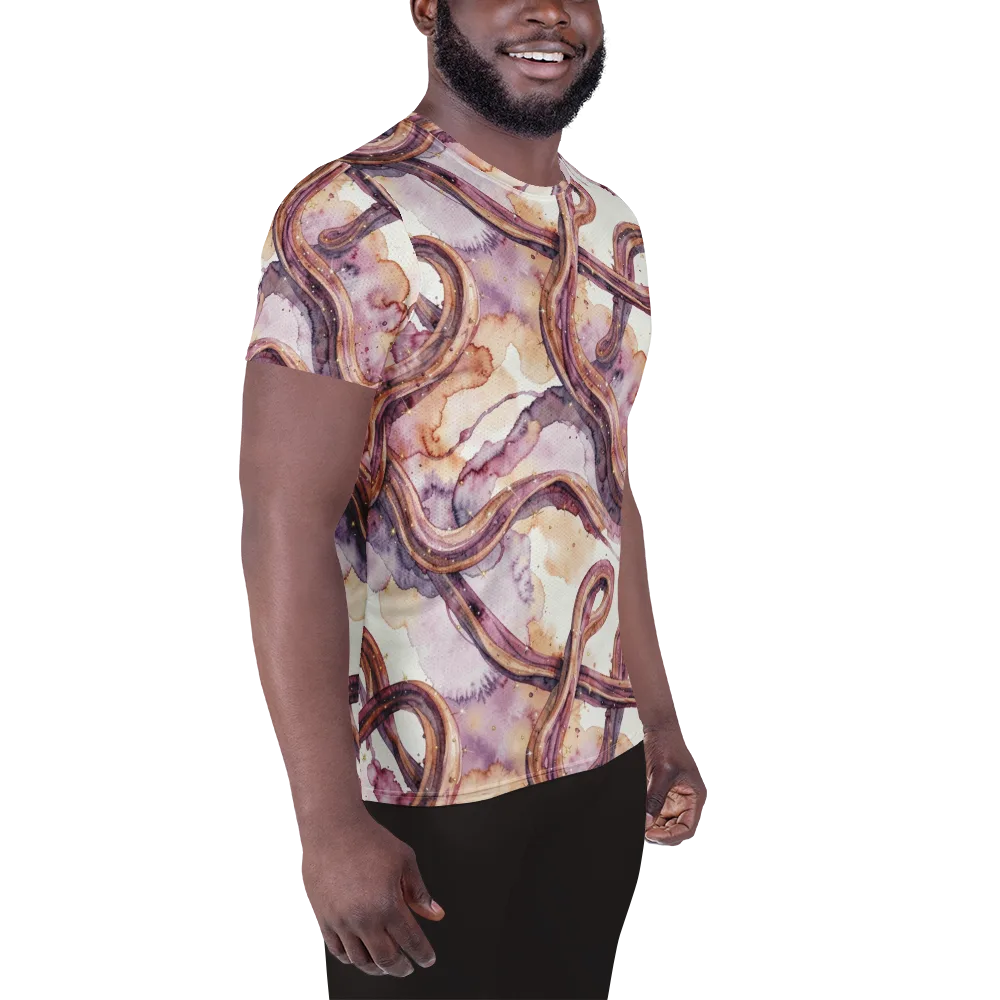 Stardust Swerve on Men's Athletic T-Shirt — Right