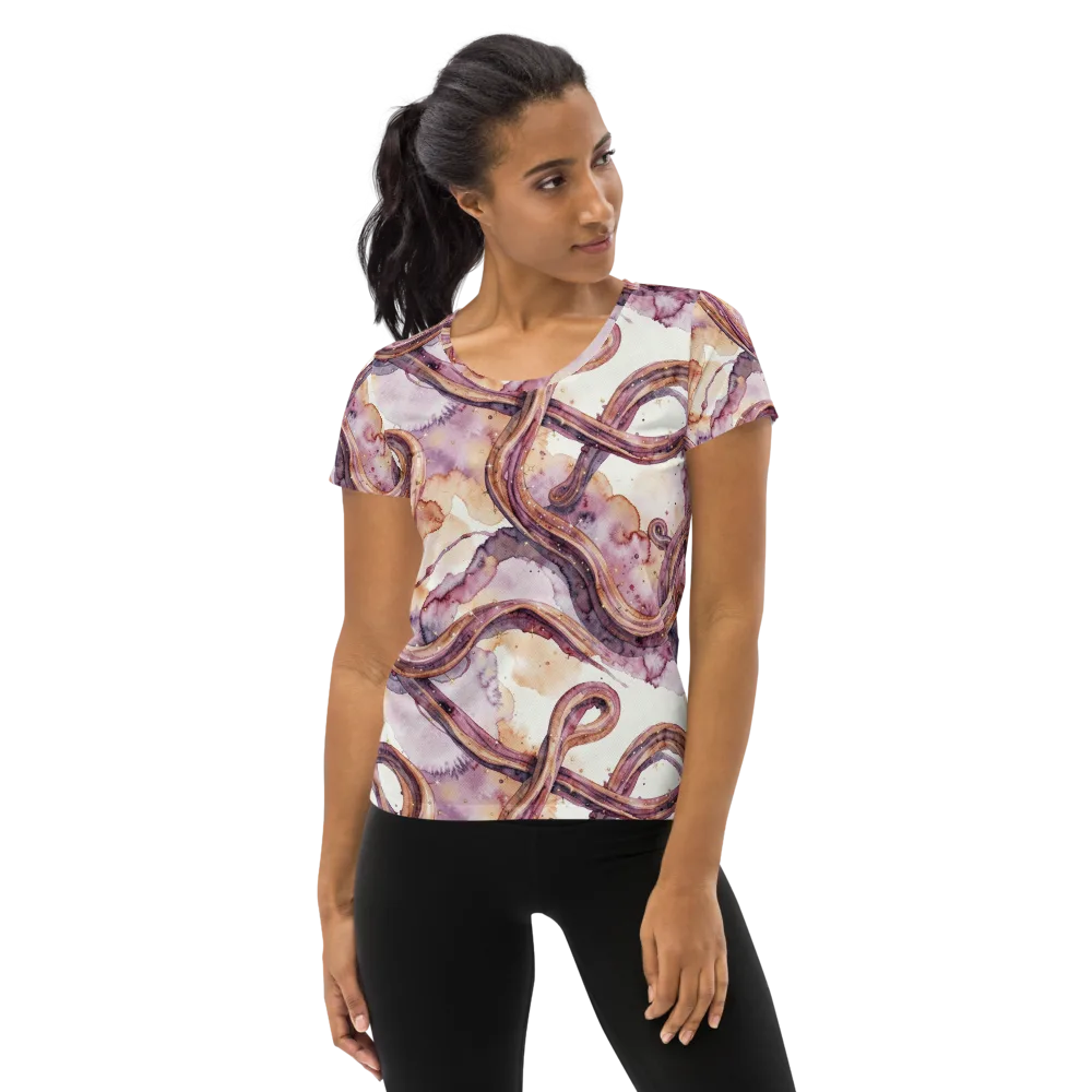 Stardust Swerve on Women's Athletic T-Shirt — Front