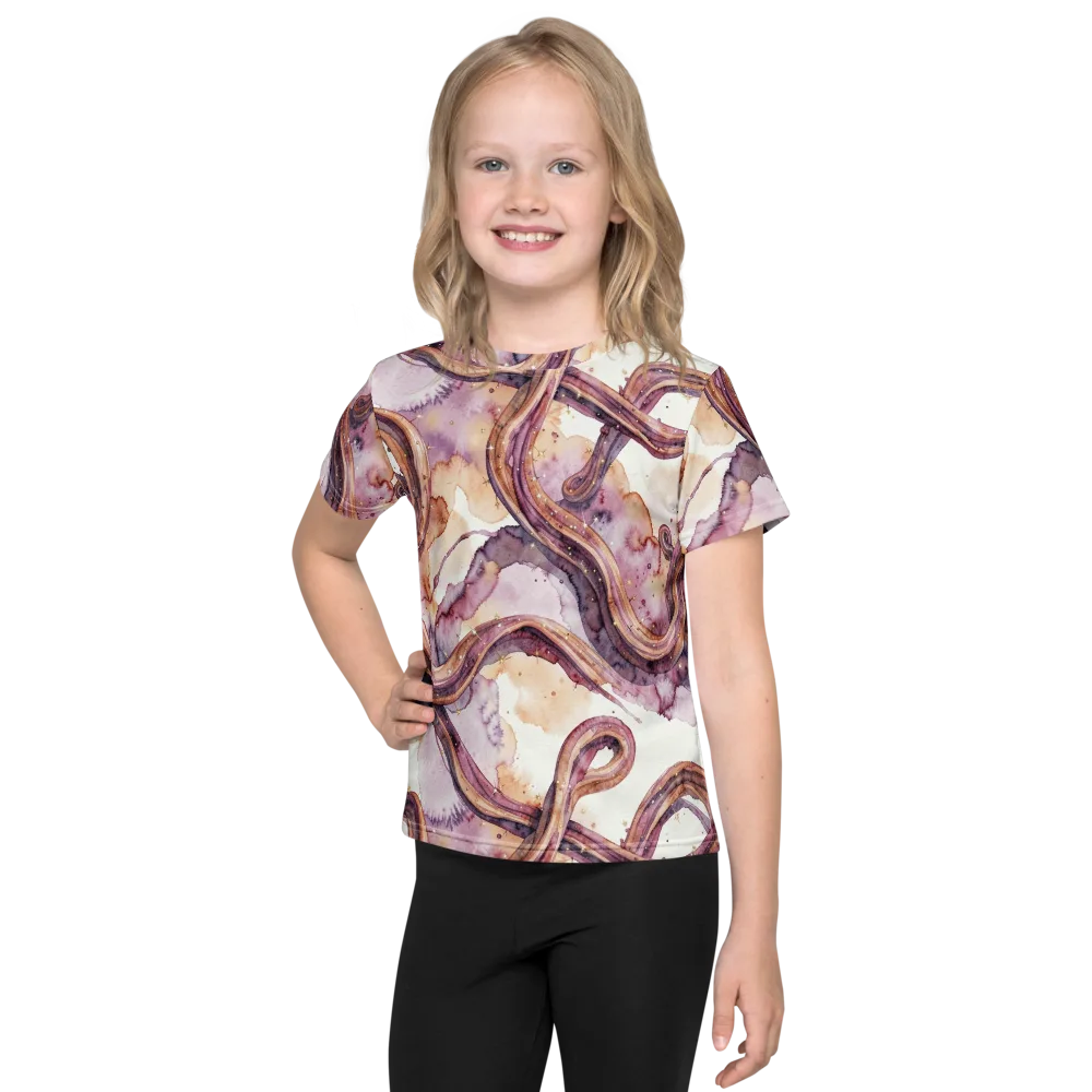 Stardust Swerve on Kids Crew Neck T-Shirt — Front