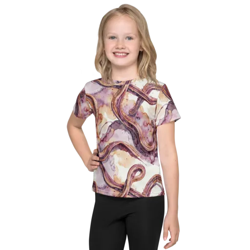 Stardust Swerve on a Kids Crew Neck T-Shirt