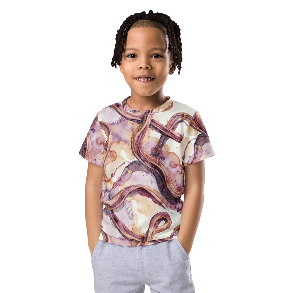 Stardust Swerve on Kids Crew Neck T-Shirt — Front