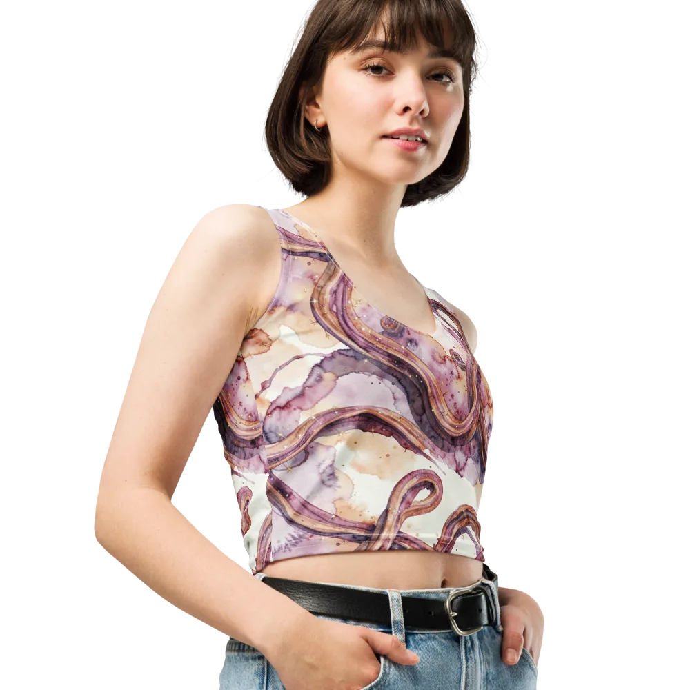Stardust Swerve on Crop Top — Right Front