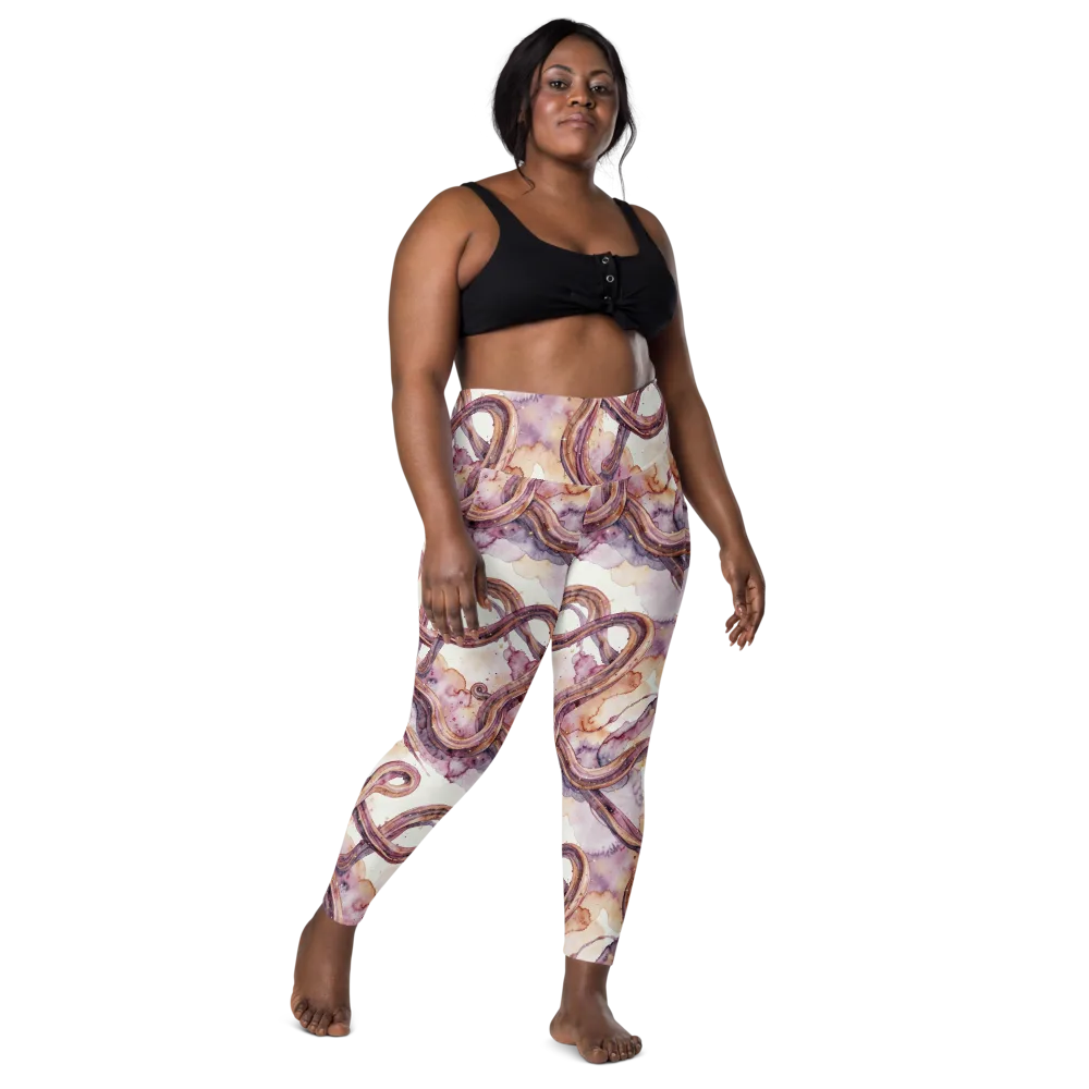 Stardust Swerve on Leggings with Pockets — Front