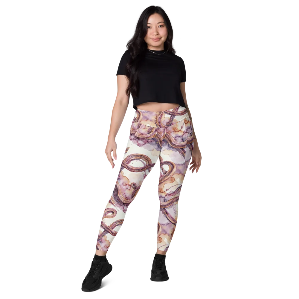 Stardust Swerve on Leggings with Pockets — Front