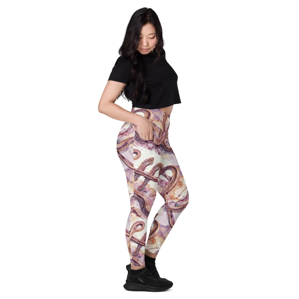 Stardust Swerve on Leggings with Pockets — Right