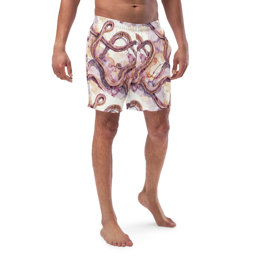 Stardust Swerve on Swim Trunks — Front