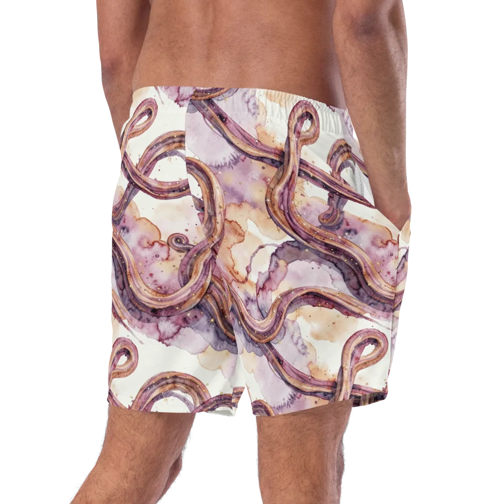 Stardust Swerve on Swim Trunks — Right Back