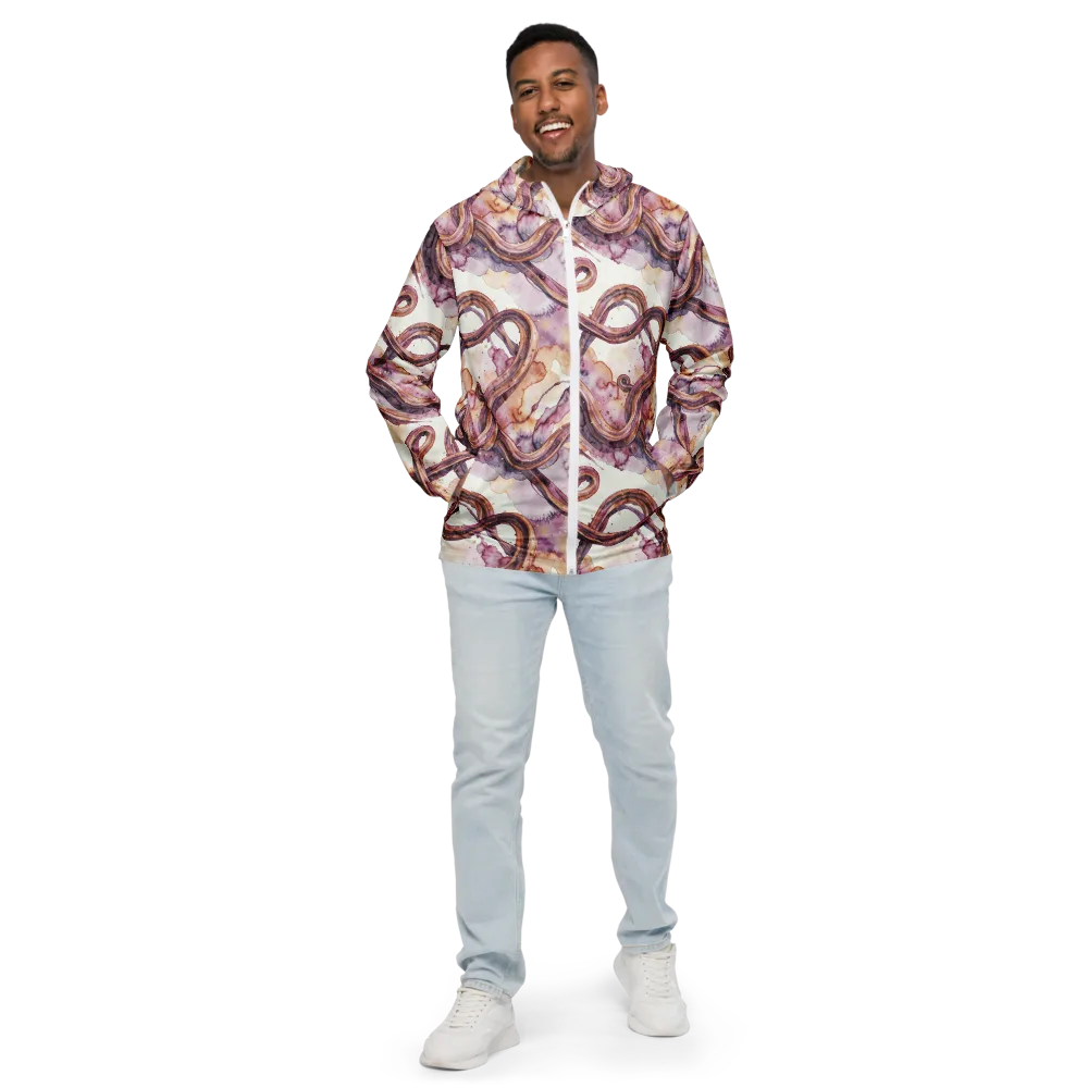 Stardust Swerve on Men's Windbreaker — Front