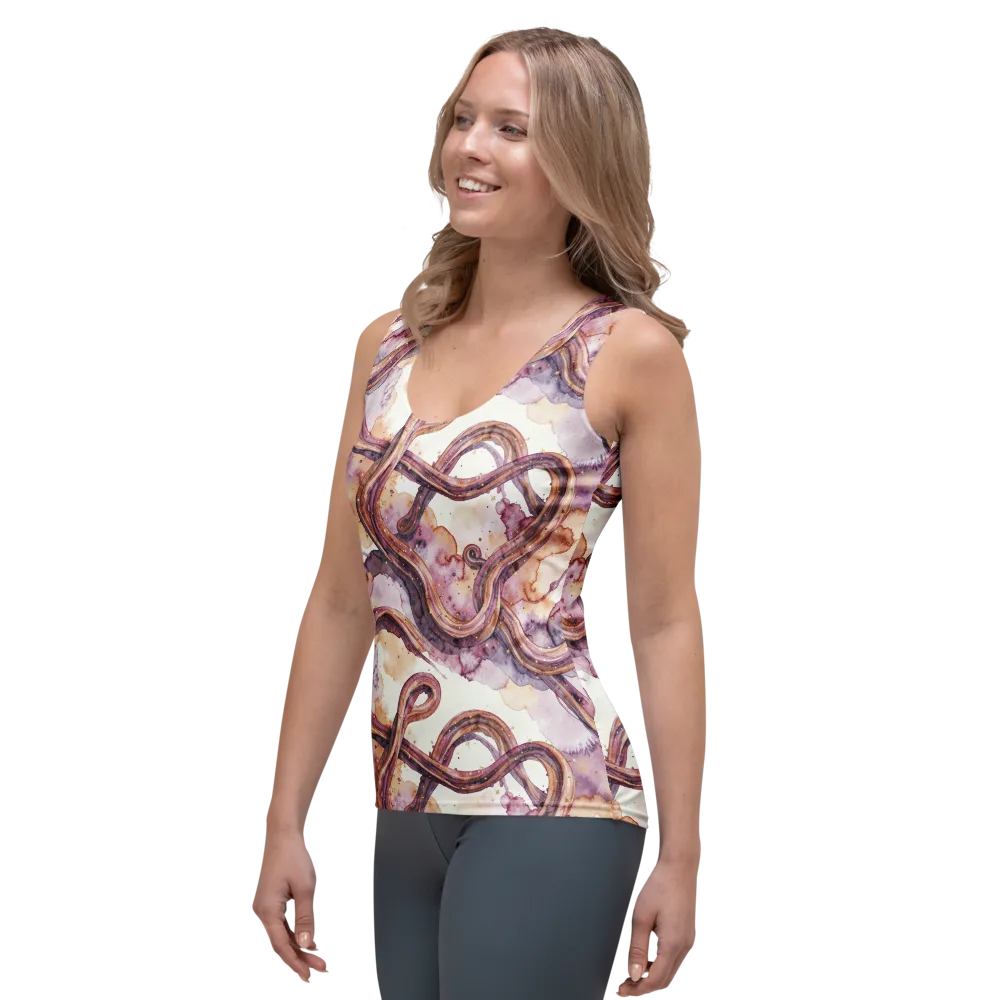 Stardust Swerve on Women's Tank Top — Left Front