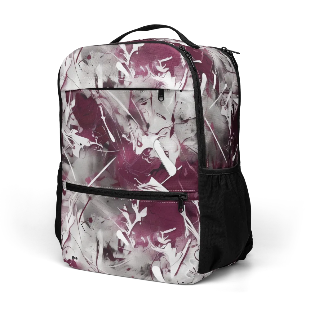 Burgundy Static on Utility Backpack — Left Front
