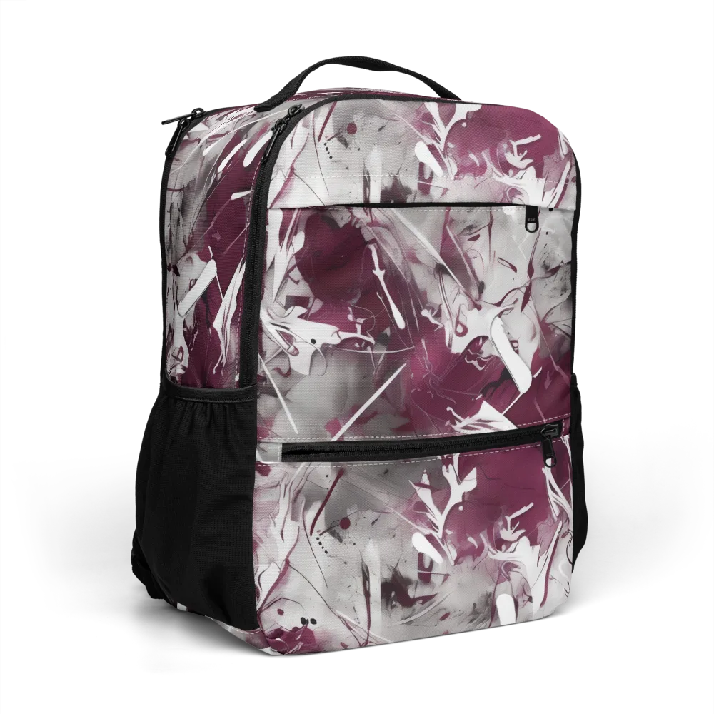 Burgundy Static on Utility Backpack — Right Front