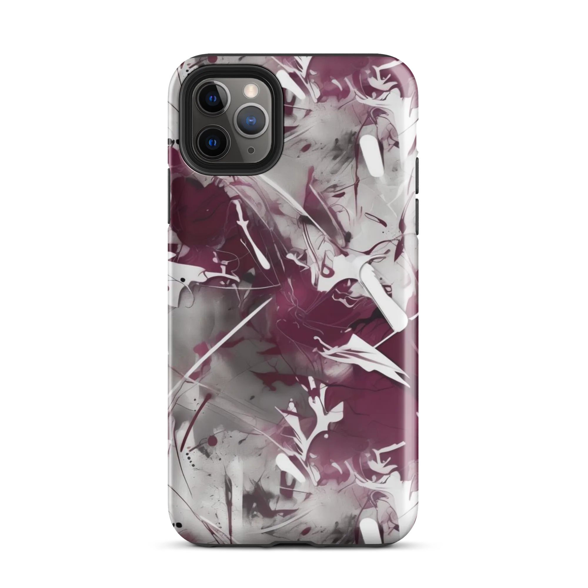 Burgundy Static on Tough Case for iPhone® — Front