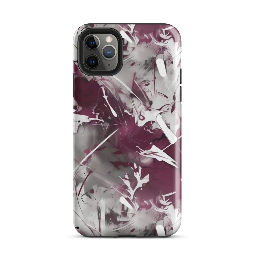 Burgundy Static on Tough Case for iPhone® — Front