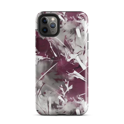 Burgundy Static on a Tough Case for iPhone®