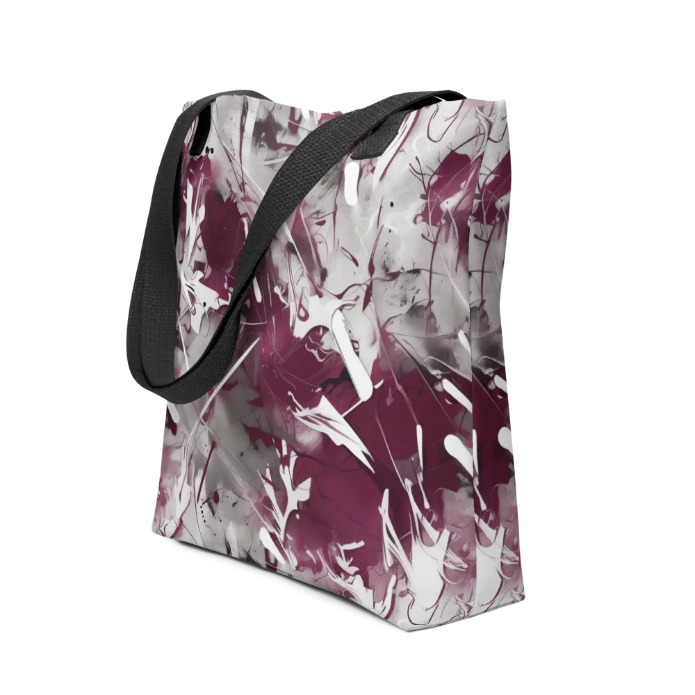 Burgundy Static on Tote Bag — Front