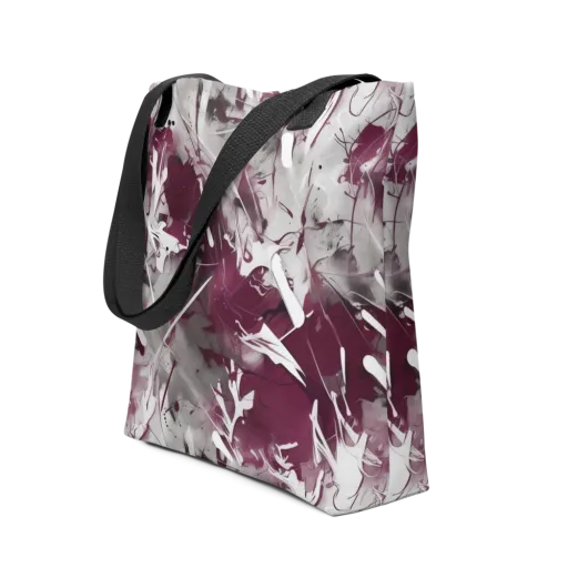Burgundy Static on a Tote Bag