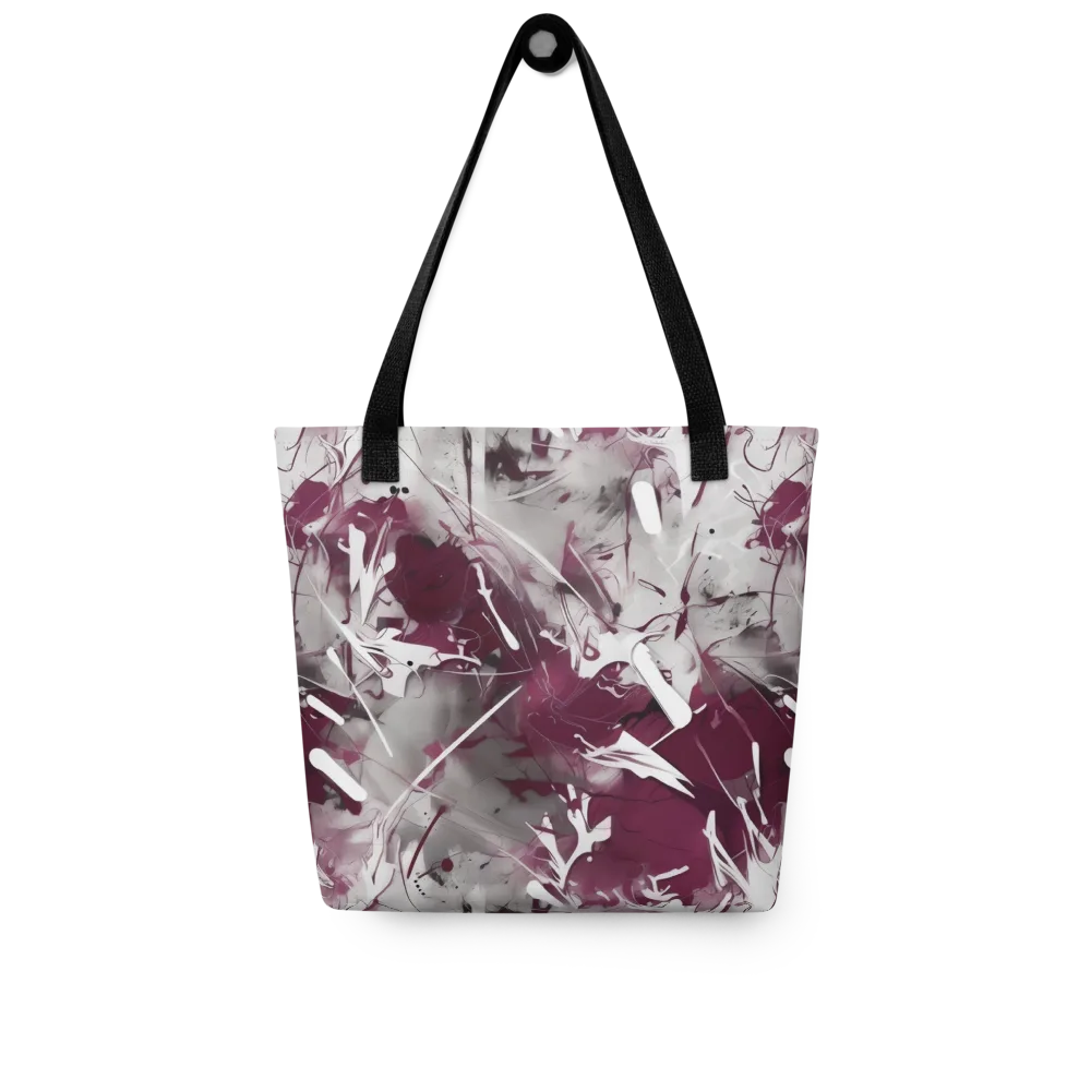 Burgundy Static on Tote Bag — Front