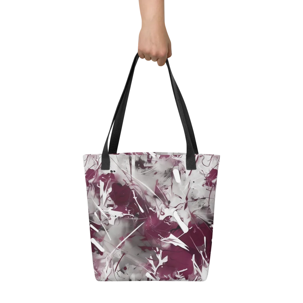 Burgundy Static on Tote Bag — Front