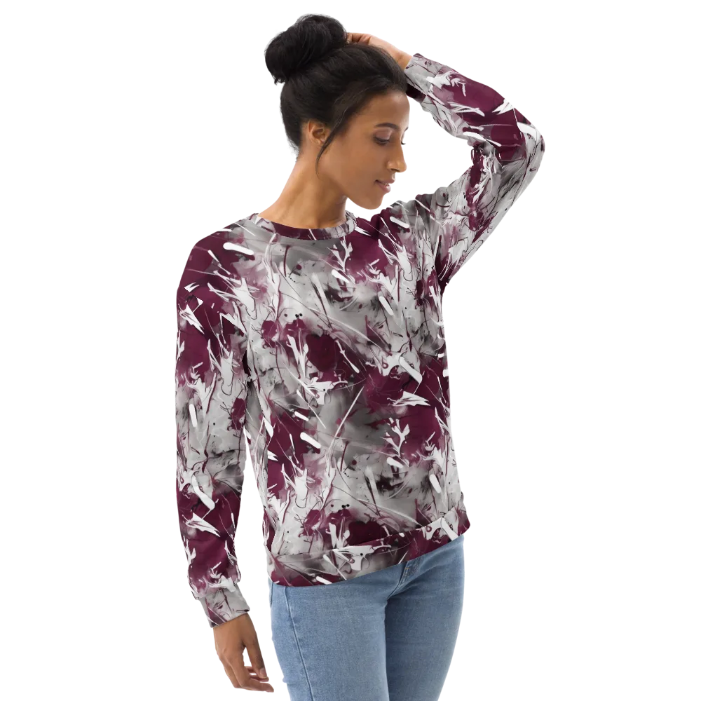 Burgundy Static on Sweatshirt — Right Front