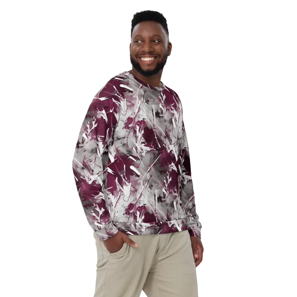 Burgundy Static on Sweatshirt — Front