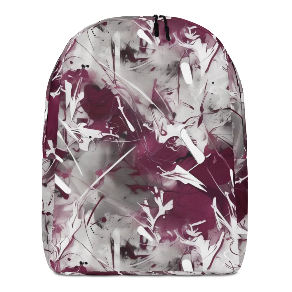 Burgundy Static on Minimalist Backpack — Front