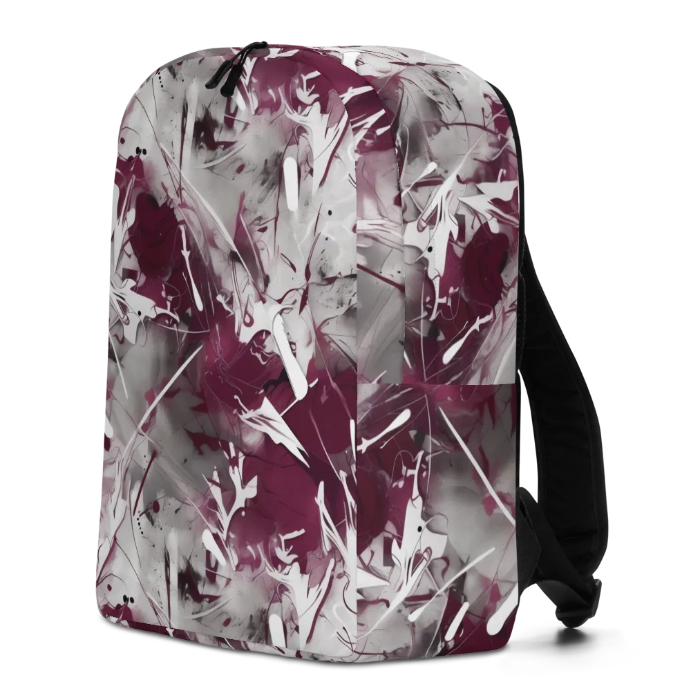Burgundy Static on Minimalist Backpack — Left