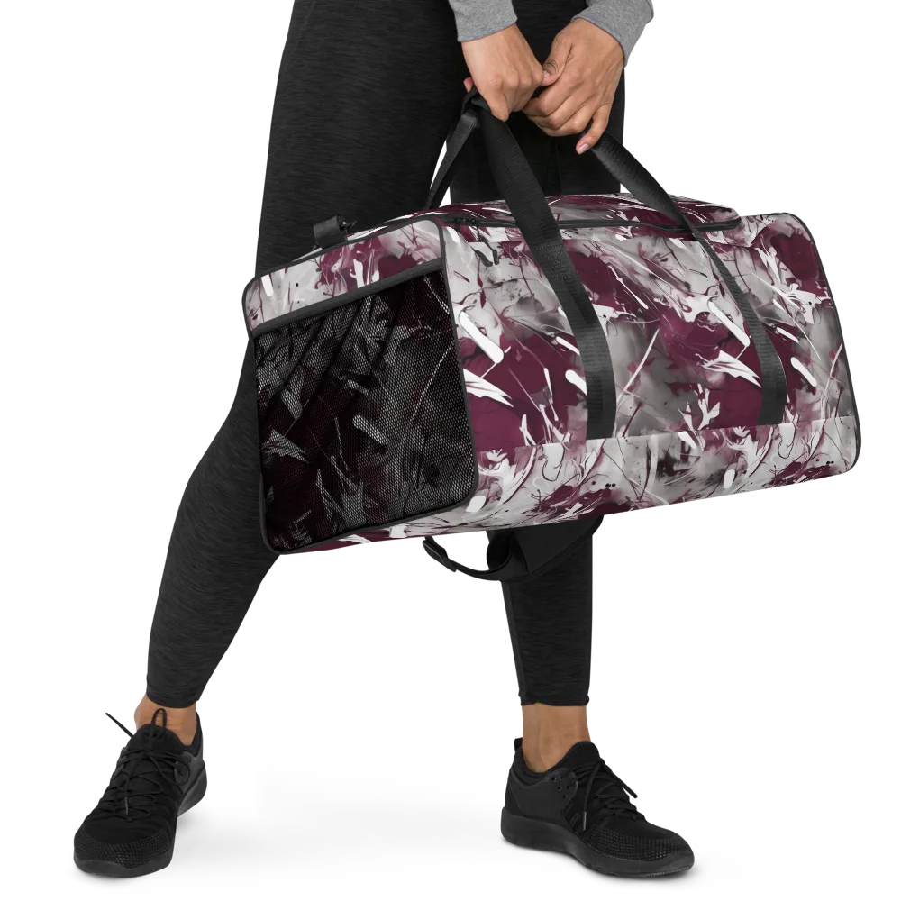 Burgundy Static on Duffle Bag — Right Front