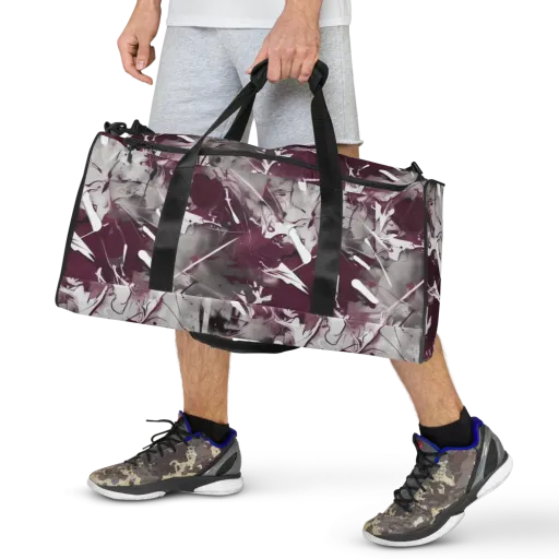 Burgundy Static on a Duffle Bag