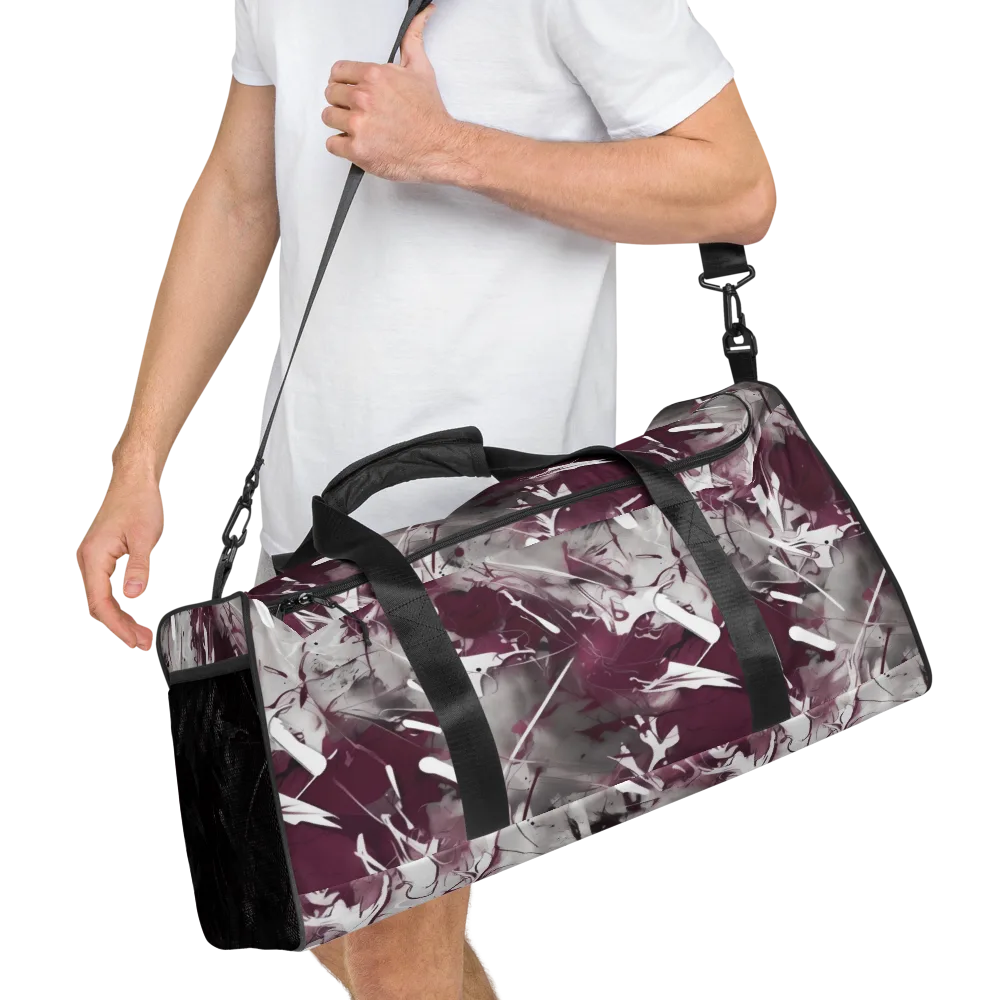 Burgundy Static on Duffle Bag — Right Front