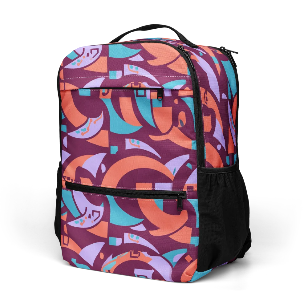 Electric Nouveau on Utility Backpack — Left Front