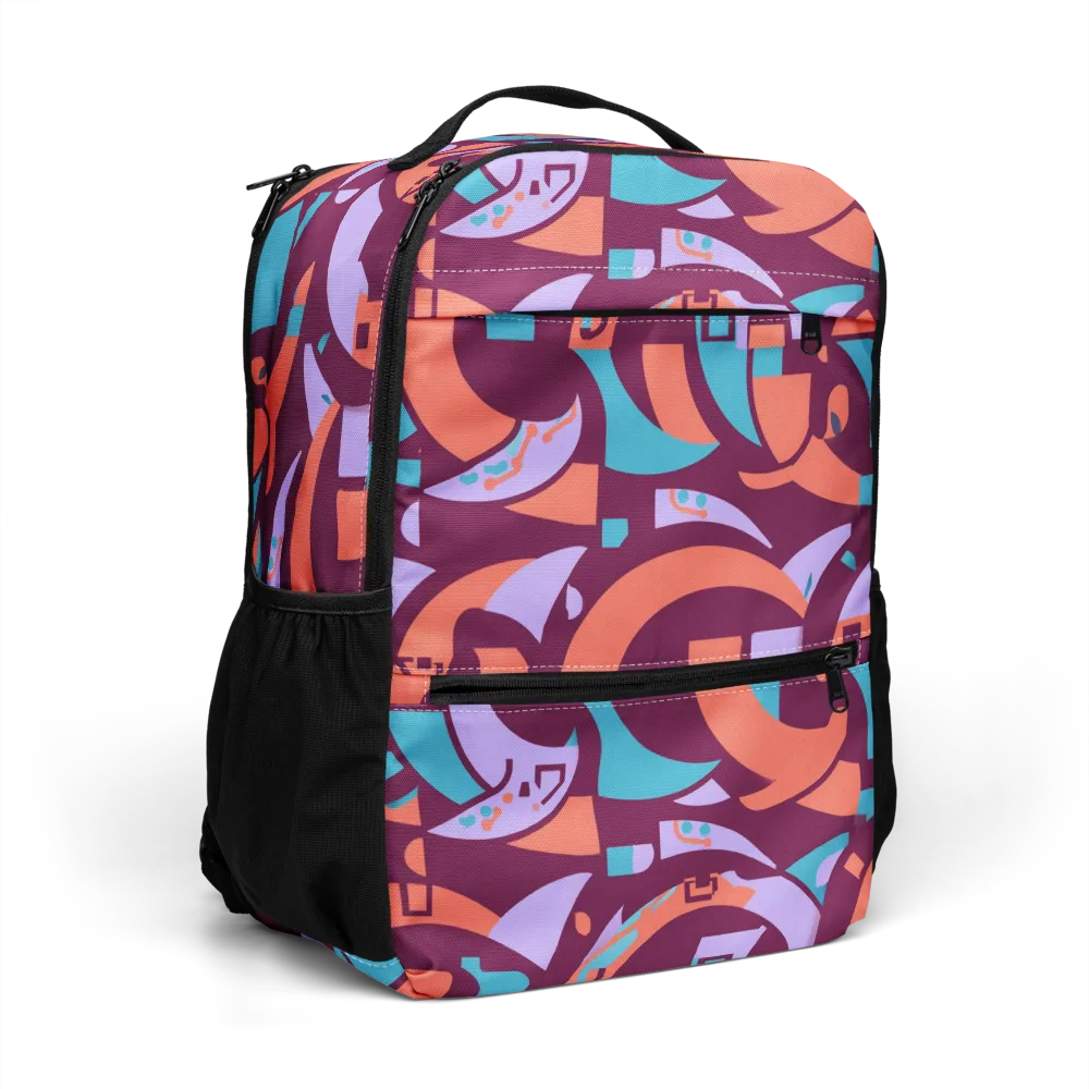 Electric Nouveau on Utility Backpack — Right Front