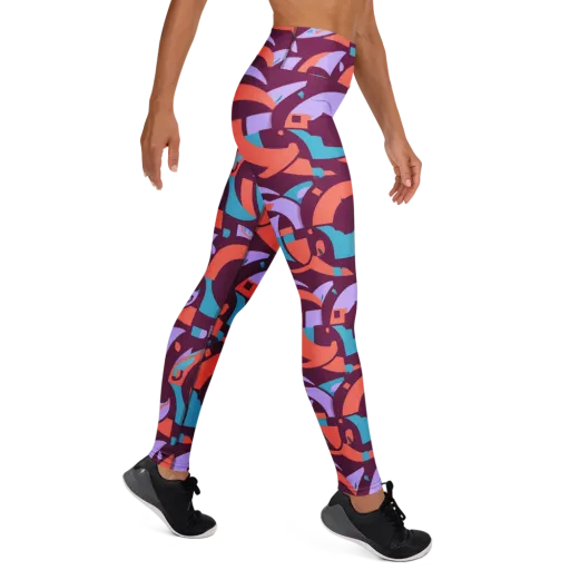 Electric Nouveau on a Yoga Leggings