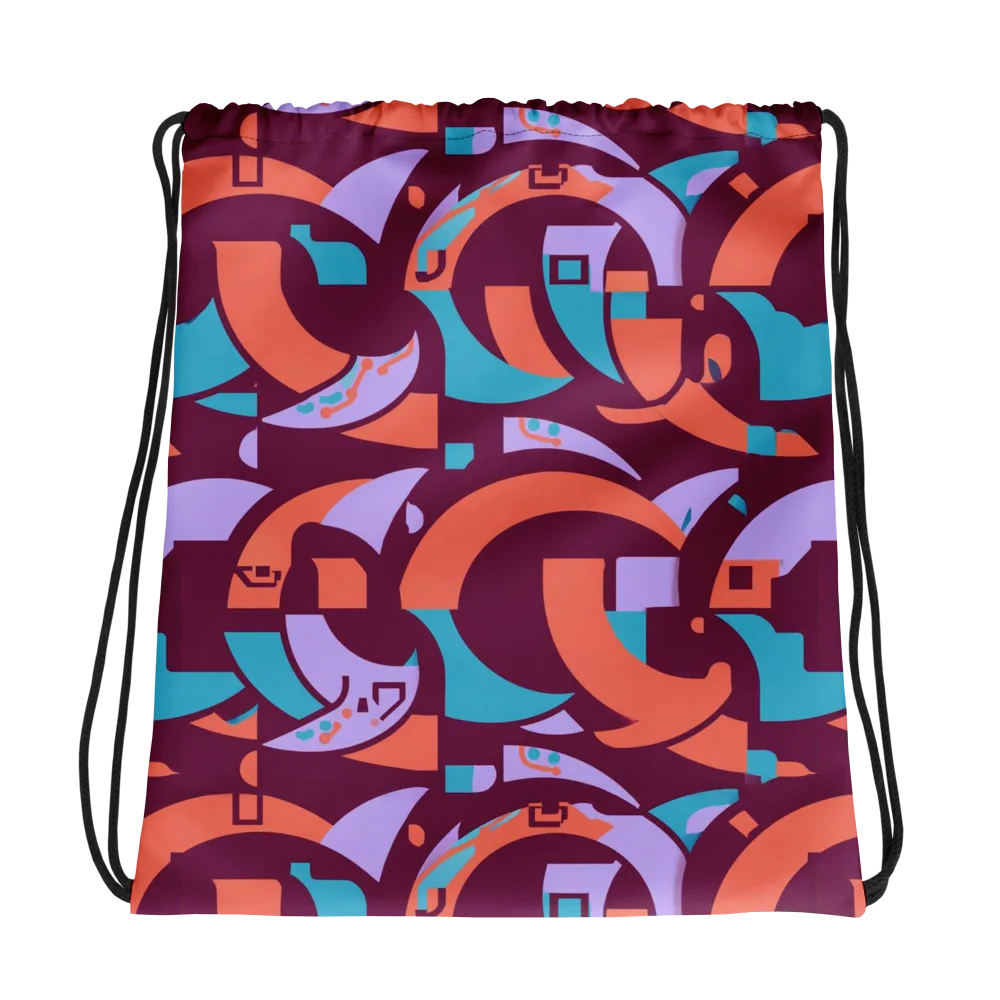 Electric Nouveau on Drawstring Bag — Photo