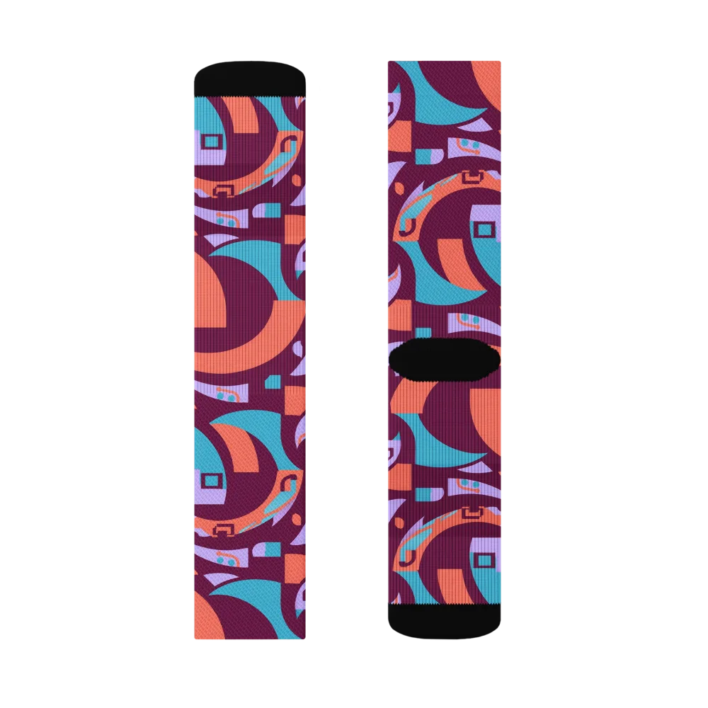 Electric Nouveau on Socks — Right Sock