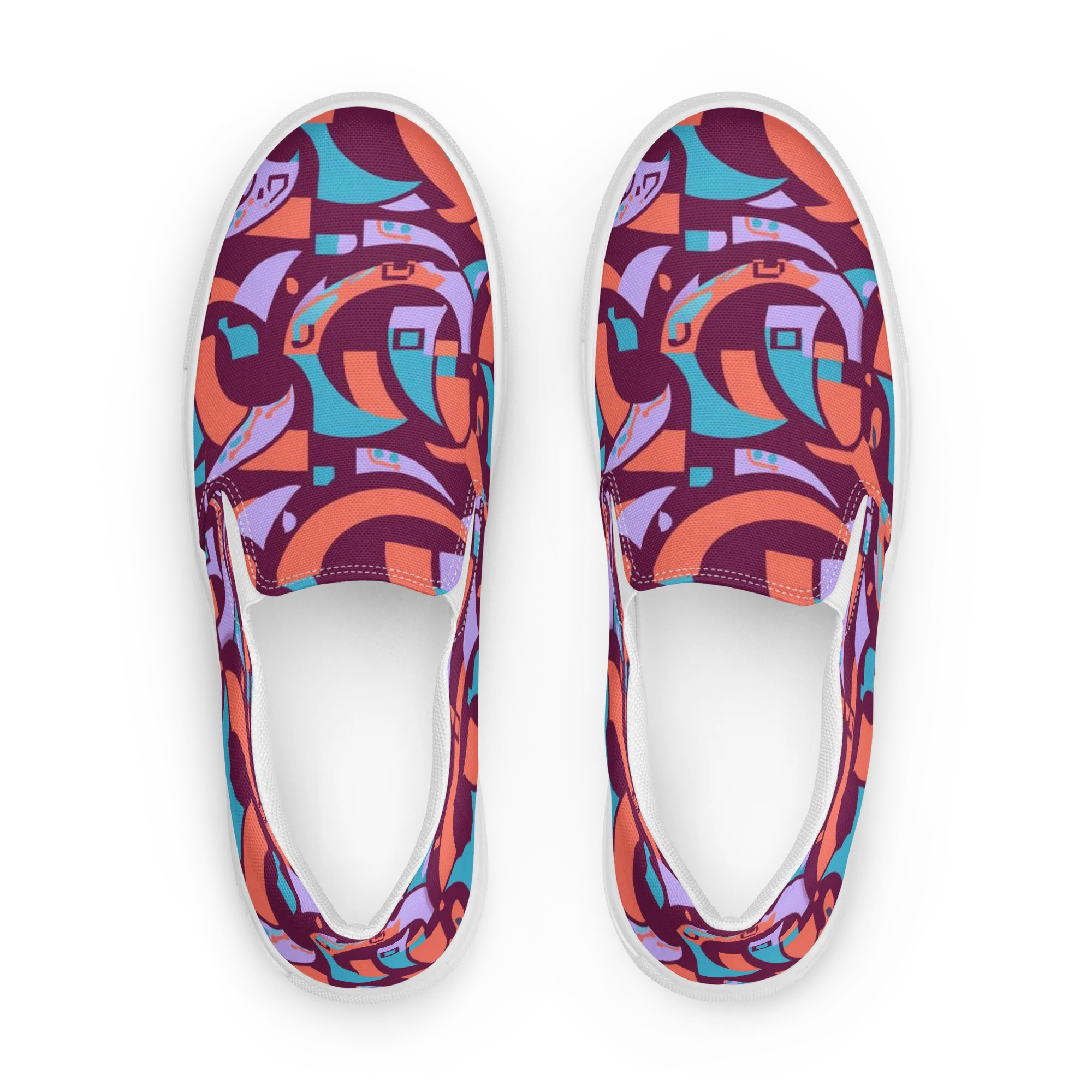 Electric Nouveau on Women's Slip-On Canvas Shoes — Front