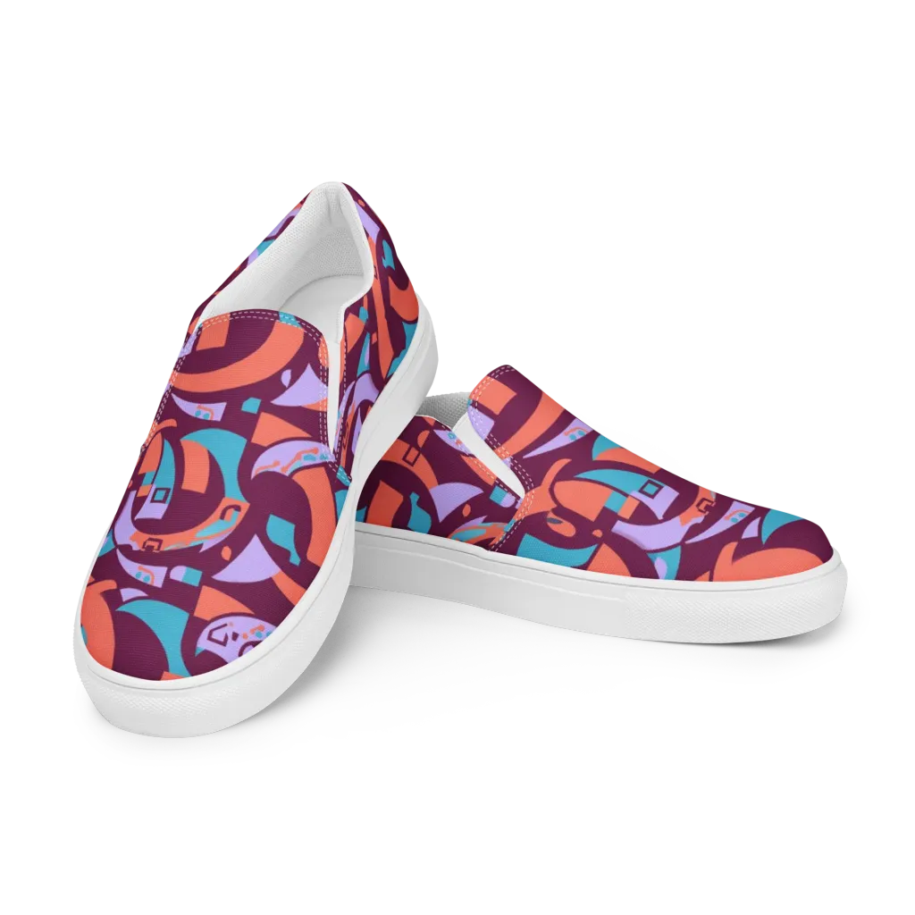 Electric Nouveau on Women's Slip-On Canvas Shoes — Left Front