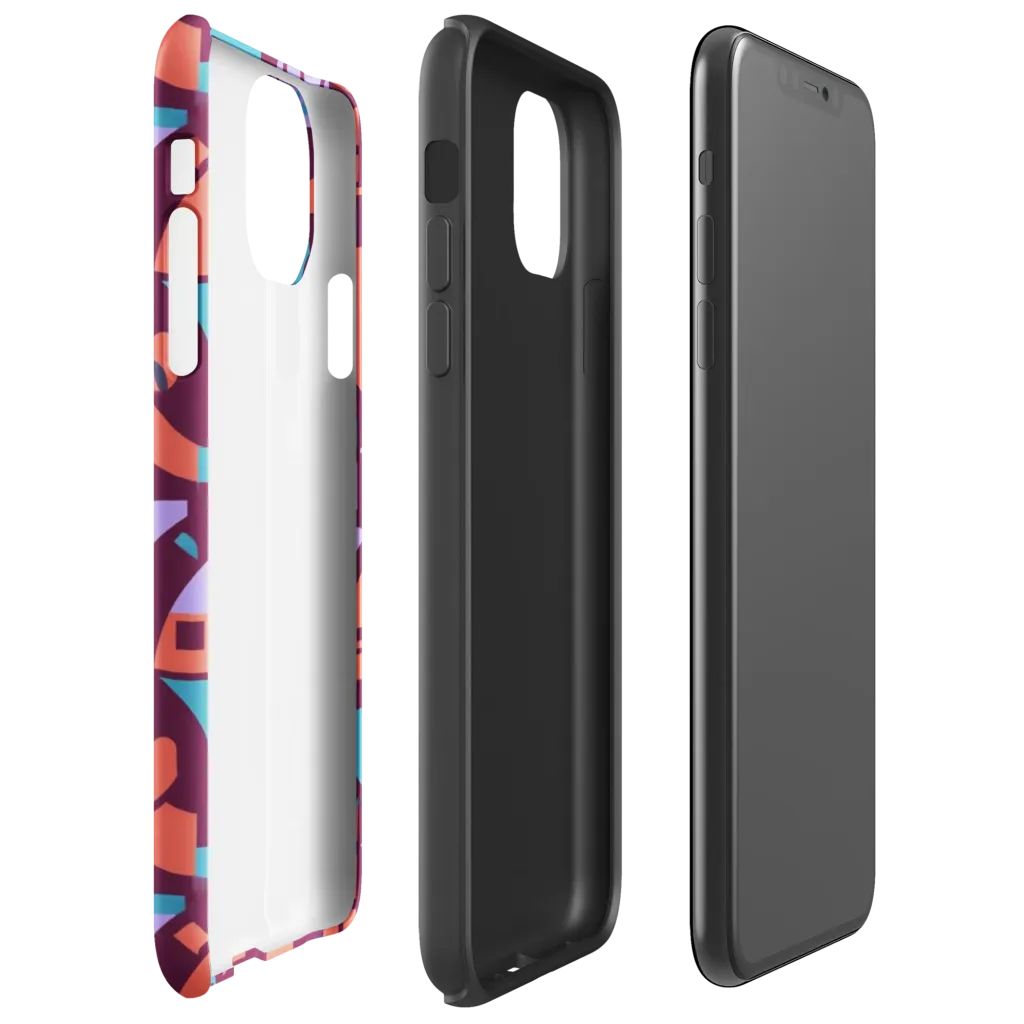 Electric Nouveau on Tough Case for iPhone® — Right