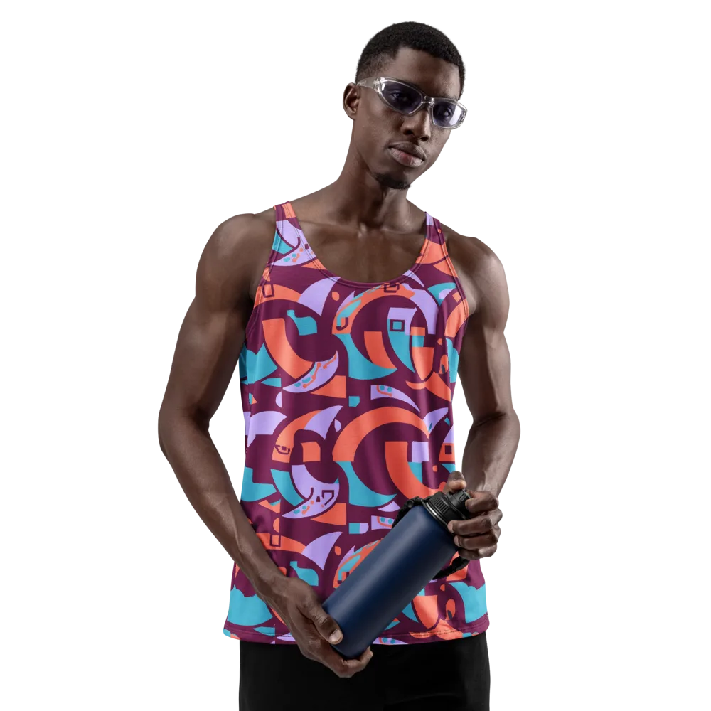 Electric Nouveau on Men's Tank Top — Front