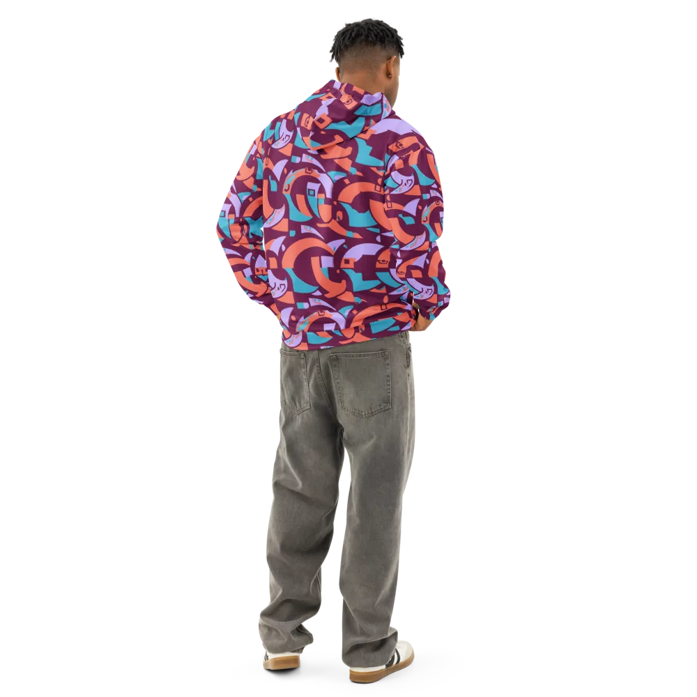 Electric Nouveau on Cotton Hoodie — Back