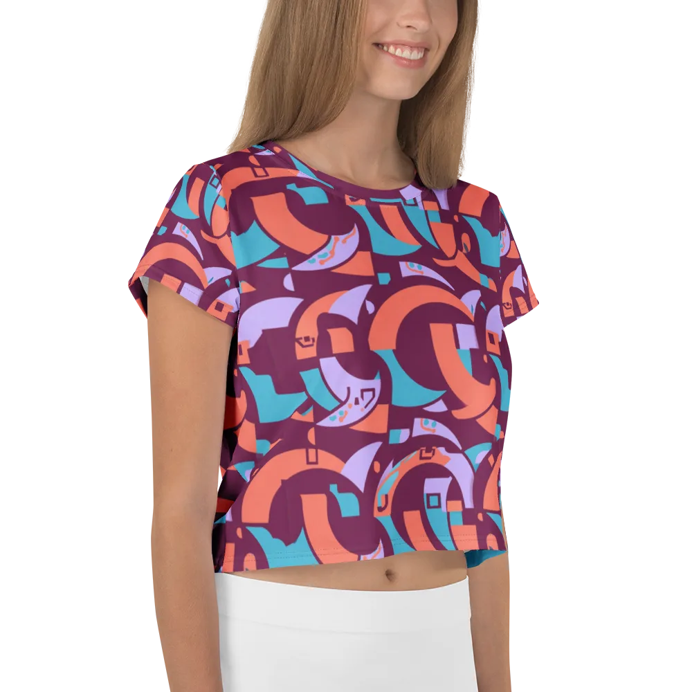 Electric Nouveau on Crop Tee — Right