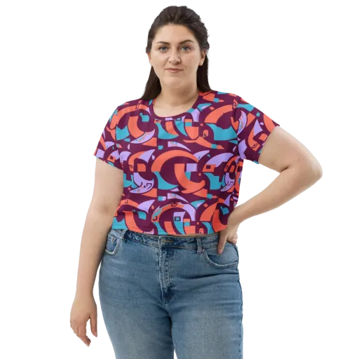 Electric Nouveau on a Crop Tee