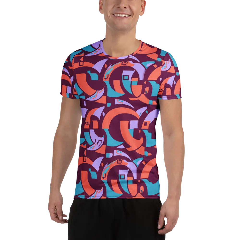 Electric Nouveau on Men's Athletic T-Shirt — Front