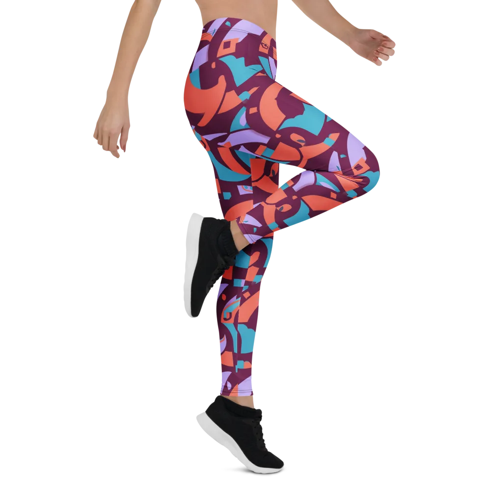 Electric Nouveau on Leggings — Right