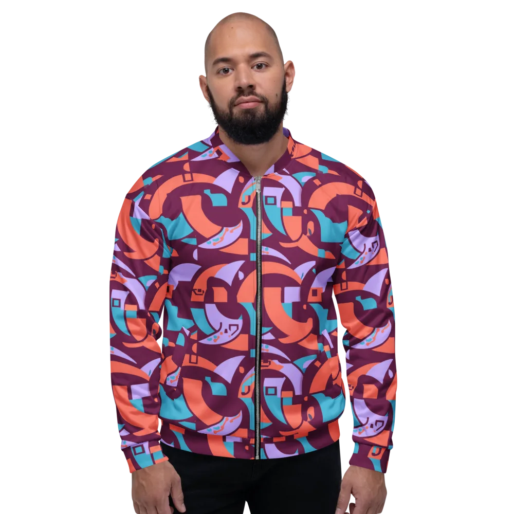 Electric Nouveau on Bomber Jacket — Front