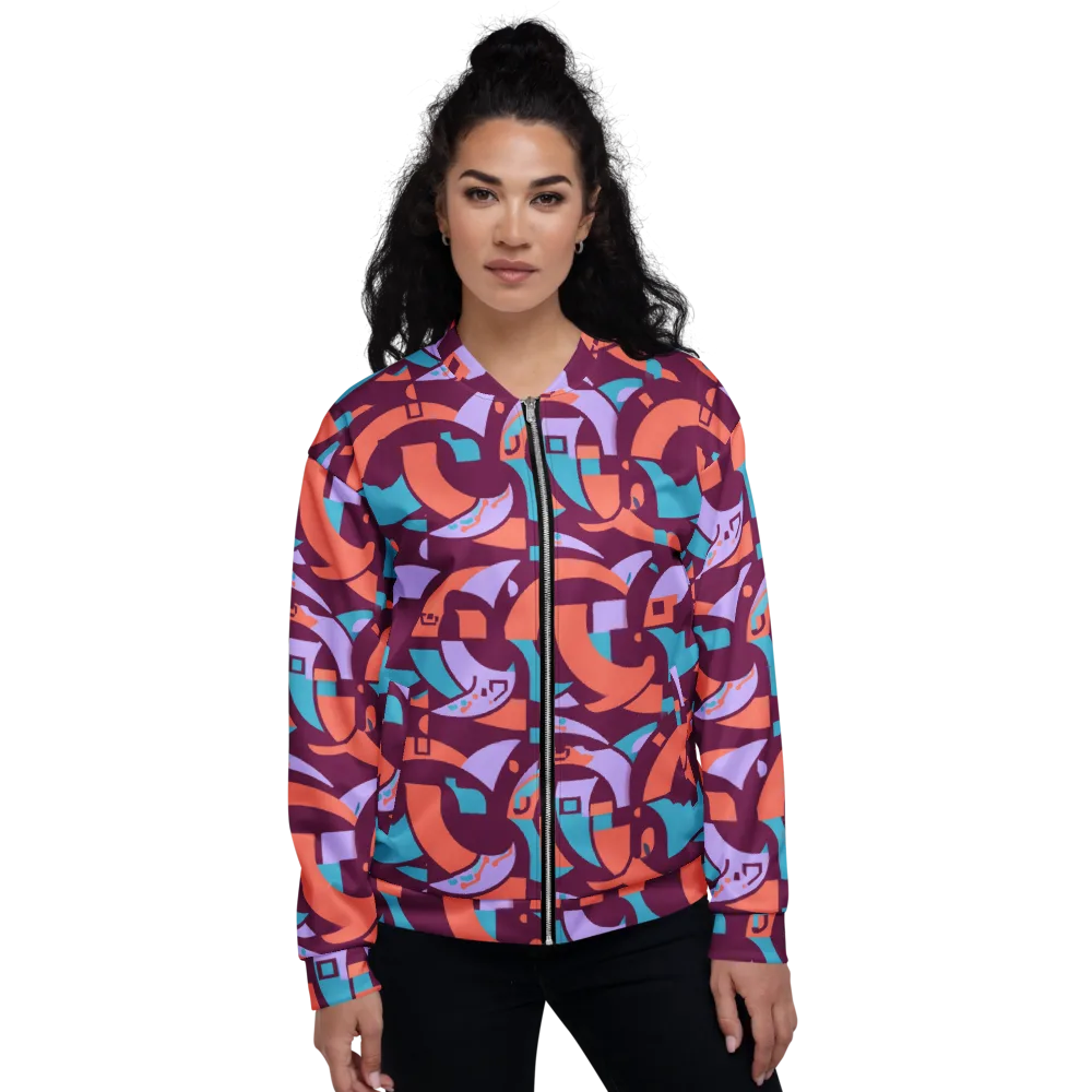 Electric Nouveau on Bomber Jacket — Front