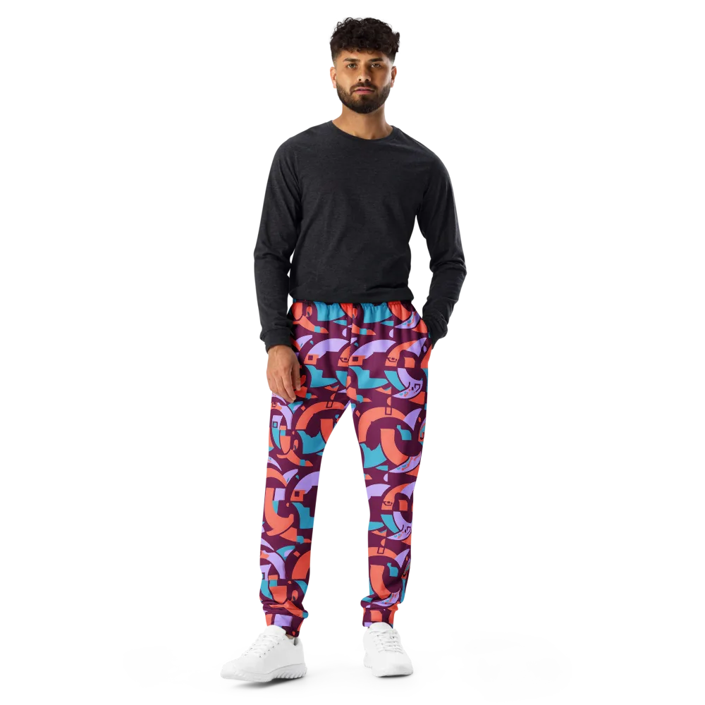 Electric Nouveau on Men's Joggers — Front