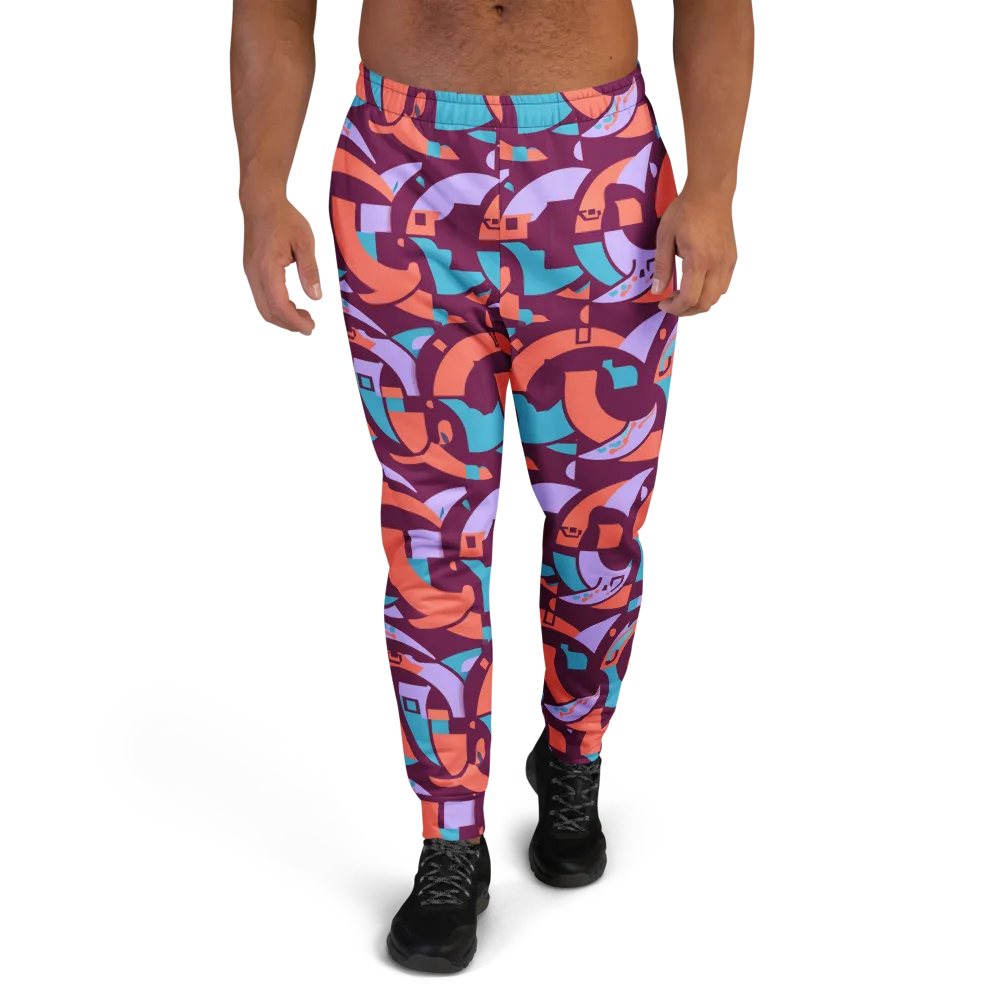 Electric Nouveau on Men's Joggers — Front