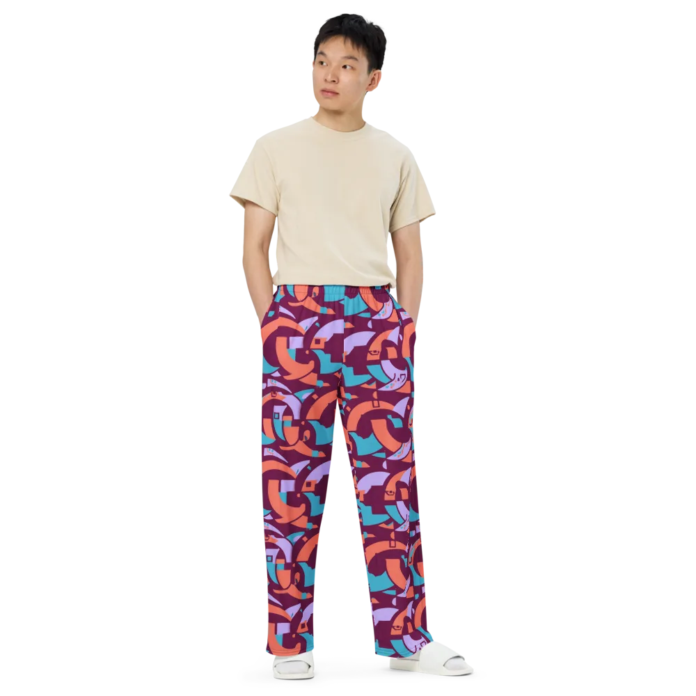 Electric Nouveau on Wide-Leg Pants — Front